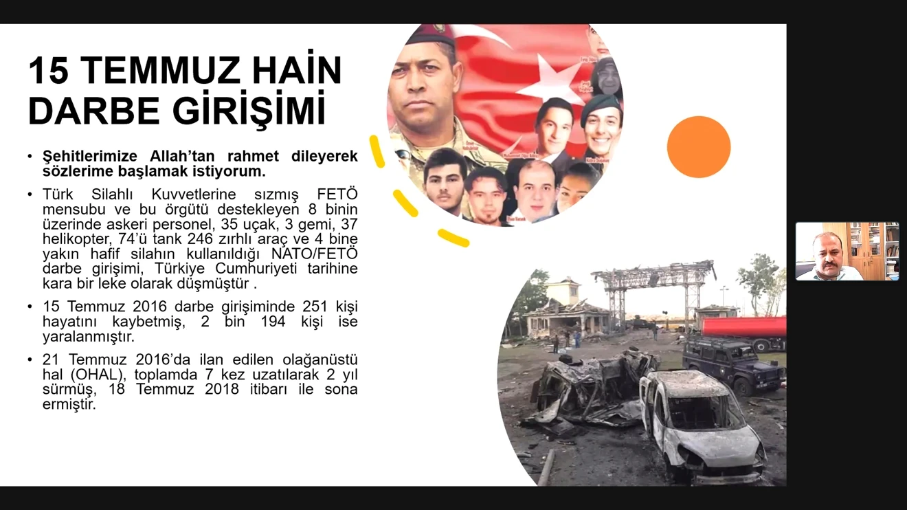 The negative effects of July 15 were explained at Selcuk University